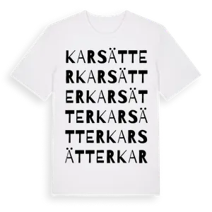 Karsätter ordlek t-shirt – ekologisk bomull t-shirt från Pinshirt