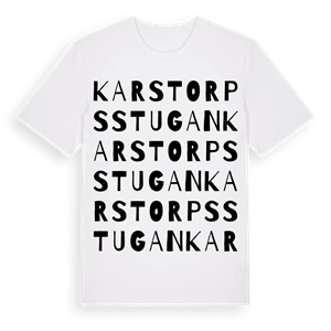Karstorpsstugan ordlek t-shirt – ekologisk bomull t-shirt från Pinshirt