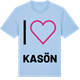 Blue Soul t-shirt med Jag älskar Kasön t-shirt stort tryck