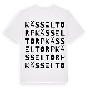Kässeltorp ordlek t-shirt – ekologisk bomull t-shirt från Pinshirt