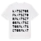 White t-shirt med Katsetorp ordlek t-shirt
