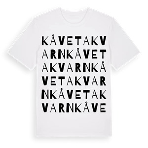 Kåvetakvarn ordlek t-shirt – ekologisk bomull t-shirt från Pinshirt