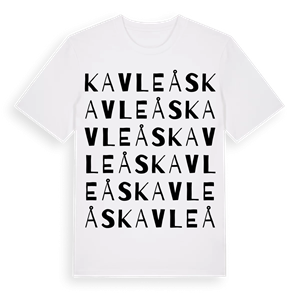Kavleås ordlek t-shirt – ekologisk bomull t-shirt från Pinshirt