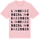 Pink Cotton t-shirt med Kimonabergen ordlek t-shirt
