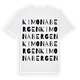 White t-shirt med Kimonabergen ordlek t-shirt