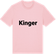 Pink Cotton t-shirt med Kinger fetstil t-shirt