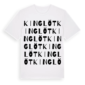 Kinglöt ordlek t-shirt – ekologisk bomull t-shirt från Pinshirt