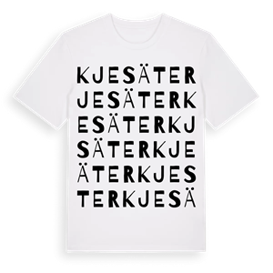 Kjesäter ordlek t-shirt – ekologisk bomull t-shirt från Pinshirt