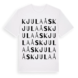 Kjulaås ordlek t-shirt – ekologisk bomull t-shirt från Pinshirt