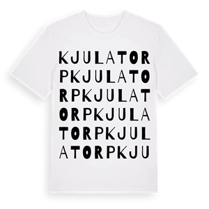Kjulatorp ordlek t-shirt – ekologisk bomull t-shirt från Pinshirt