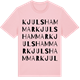Pink Cotton t-shirt med Kjulshammar ordlek t-shirt