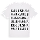 White t-shirt med Kjulshammar ordlek t-shirt