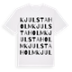 White t-shirt med Kjulstaholm ordlek t-shirt
