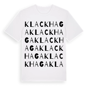 Klackhaga ordlek t-shirt – ekologisk bomull t-shirt från Pinshirt