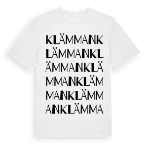 Klämman ordlek t-shirt – ekologisk bomull t-shirt från Pinshirt