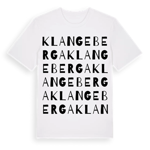 Klangeberga ordlek t-shirt – ekologisk bomull t-shirt från Pinshirt