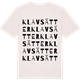 Vintage White t-shirt med Klavsätter ordlek t-shirt