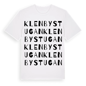 Klenbystugan ordlek t-shirt – ekologisk bomull t-shirt från Pinshirt