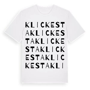 Klickesta ordlek t-shirt – ekologisk bomull t-shirt från Pinshirt