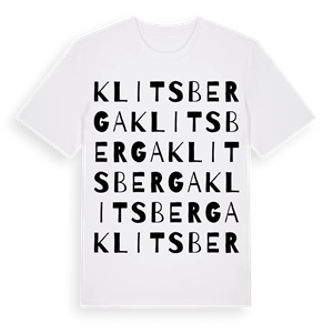 Klitsberga ordlek t-shirt – ekologisk bomull t-shirt från Pinshirt