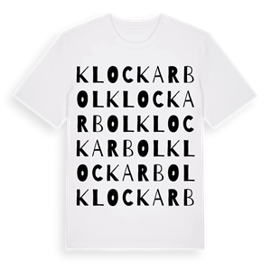 Klockarbol ordlek t-shirt – ekologisk bomull t-shirt från Pinshirt