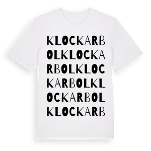Klockarbol ordlek t-shirt – ekologisk bomull t-shirt från Pinshirt