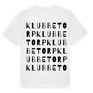 Klubbetorp ordlek t-shirt – ekologisk bomull t-shirt från Pinshirt