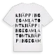 Knäppinge gamla tomt ordlek t-shirt