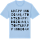 Blue Soul t-shirt med Knäppinge gamla tomt ordlek t-shirt