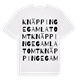 Knäppinge gamla tomt ordlek t-shirt