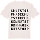 Vintage White t-shirt med Knutstorp hage ordlek t-shirt