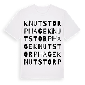 Knutstorp hage ordlek t-shirt – ekologisk bomull t-shirt från Pinshirt