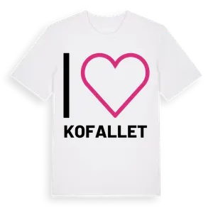 Jag älskar Kofallet t-shirt stort tryck – ekologisk bomull t-shirt från Pinshirt