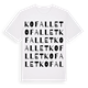 Kofallet ordlek t-shirt