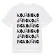 White t-shirt med Kojäng ordlek t-shirt