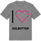Mid Heather Gray t-shirt med Jag älskar Kolbotten t-shirt stort tryck