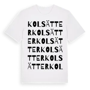 Kolsätter ordlek t-shirt – ekologisk bomull t-shirt från Pinshirt