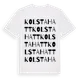 White t-shirt med Kolstahatt ordlek t-shirt