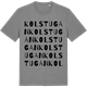 Mid Heather Gray t-shirt med Kolstugan ordlek t-shirt