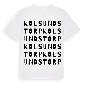 Kolsundstorp ordlek t-shirt – ekologisk bomull t-shirt från Pinshirt