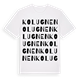 White t-shirt med Kolugnen ordlek t-shirt