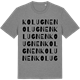 Mid Heather Gray t-shirt med Kolugnen ordlek t-shirt