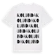 White t-shirt med Kolunda ordlek t-shirt