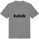 Mid Heather Gray t-shirt med Kolvik fetstil t-shirt