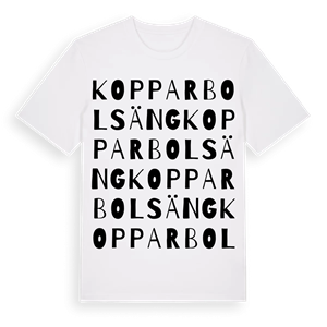 Kopparbolsäng ordlek t-shirt – ekologisk bomull t-shirt från Pinshirt
