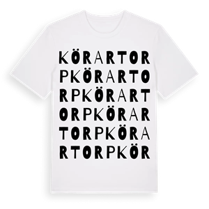 Körartorp ordlek t-shirt – ekologisk bomull t-shirt från Pinshirt
