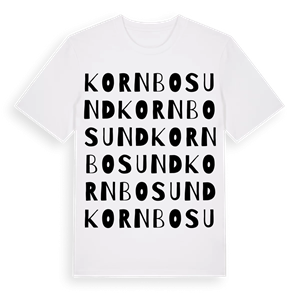 Kornbosund ordlek t-shirt – ekologisk bomull t-shirt från Pinshirt