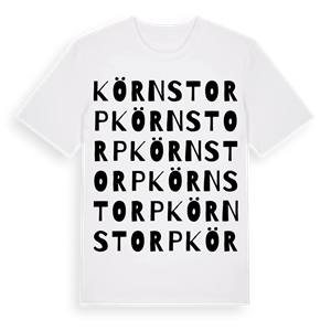 Körnstorp ordlek t-shirt – ekologisk bomull t-shirt från Pinshirt