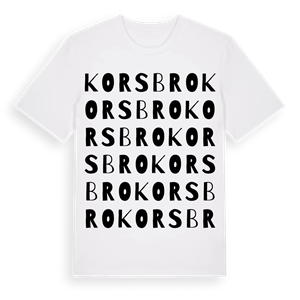 Korsbro ordlek t-shirt – ekologisk bomull t-shirt från Pinshirt