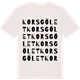 Vintage White t-shirt med Korsgölet ordlek t-shirt